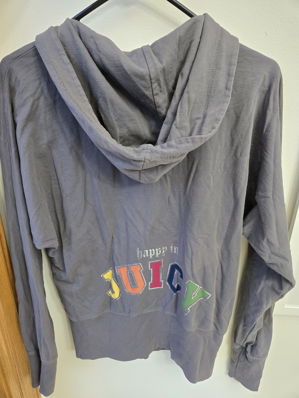 Y2K Juicy Couture Lavender Gray Zip Hoodie